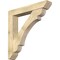 Ekena Millwork Olympic Slat Rough Sawn Bracket w/ Offset Brace, Douglas Fir, 8"W x 48"D x 48"H BKT0806X48X48OLY06RDF - alternate 1